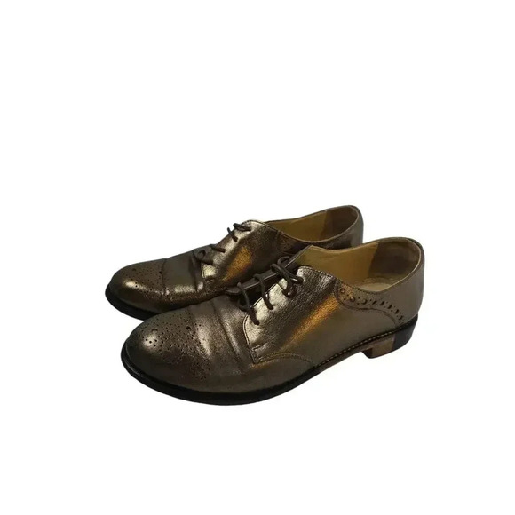 The Office of Angela Scott Ms Presley Bronze Lace-up Derby Oxford Loafer Size 39 - Picture 2 of 6